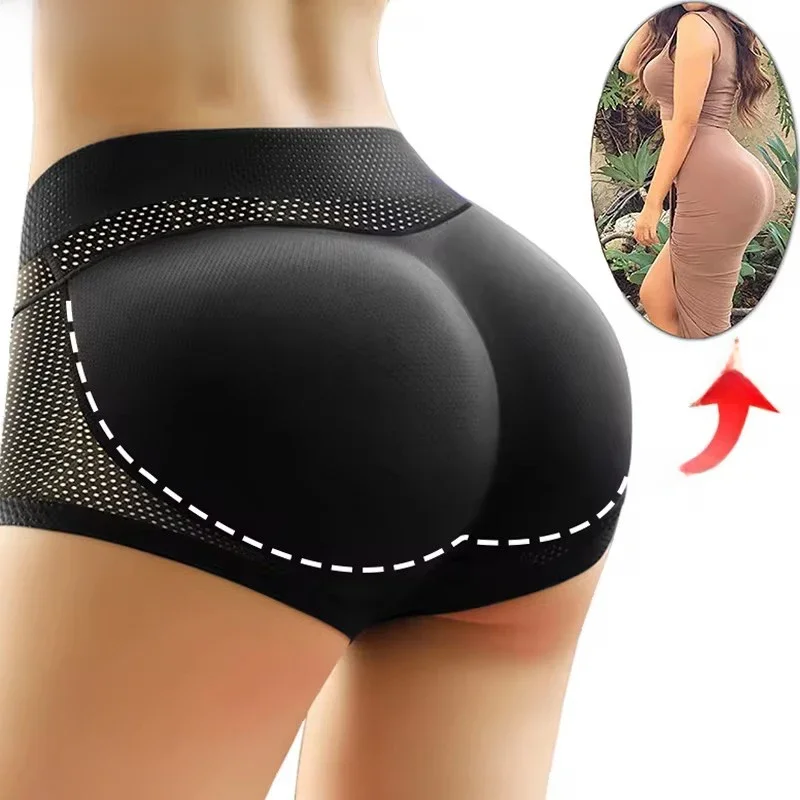 Damskie wyściełane majtki Push Up Shapewear Butt Lifter Shaper Fake Ass Buttocks Hip Pads Invisible Control Briefs Bielizna wyszczuplająca — zdjęcie 2