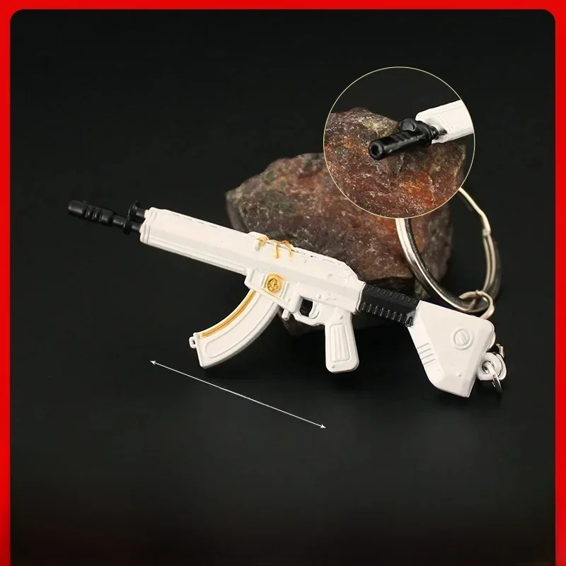 Porte-clés pistolet Valorant 8cm/3,15 pouces, périphériques de jeu, porte-clés vandalisme Neptune, modèle d'arme en métal, jouet cadeaux pour garçons, pendentif de collection
