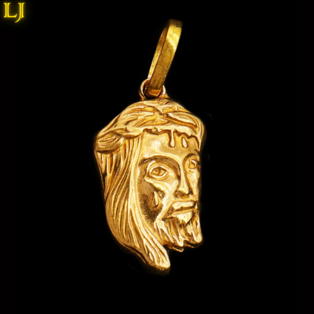 Jesus Christ Face Pendant with Tears Men's Old Coin Pendants with Eternal Guarantee in Color! Lord Bel Jewelry