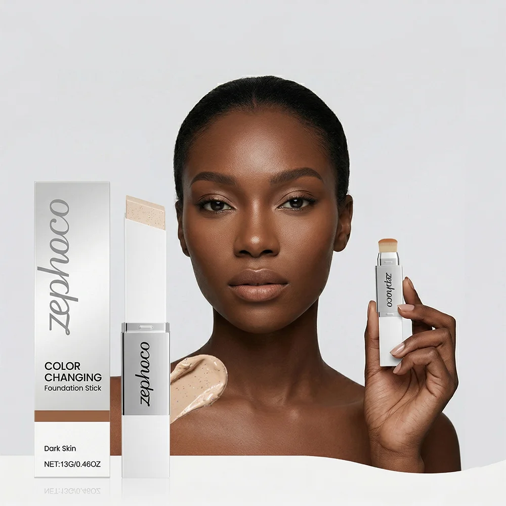 Base de Maquillaje 2 en 1 que Cambia de Color, Textura Ligera e Hidratante, Ajuste Perfecto y Sin Acumulaciones, Iluminación Instantánea para una Apariencia Radiante