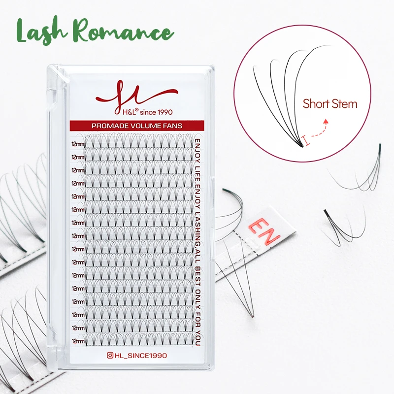 

Short Stem False Lashes Korean PBT Materials High Quality Premade Fans 3D 4D 5D 6D Faux Mink