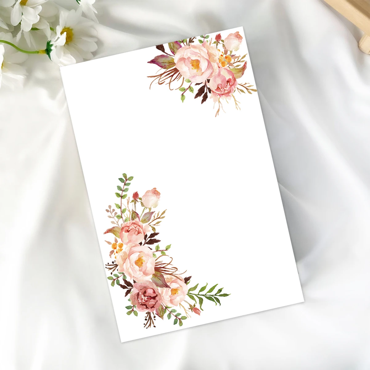 10Sheets Floral Table Place Cards, Place Cards for Weddings, Place Cards for Table Setting, Wedding Place Cards, Easy Folding