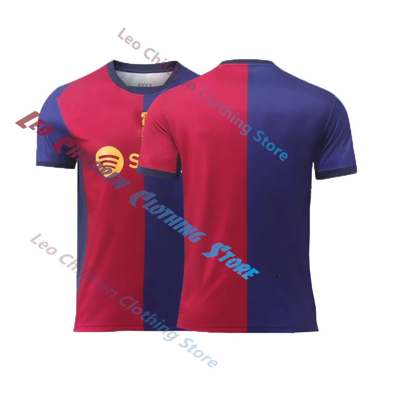 24/25 Barcelona Football Jerseys Kids T-Shirt Tops Summer Men And Women Quick-Drying Oversize Soccer Jerseys Sports Running Tee