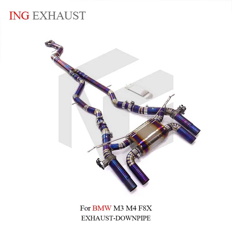 ING Titanium Alloy Valve Catback Exhaust for BMW M3 M4 F8X S55 3.0T Remote Muffler Accessories Vehicle Performance Parts Tube