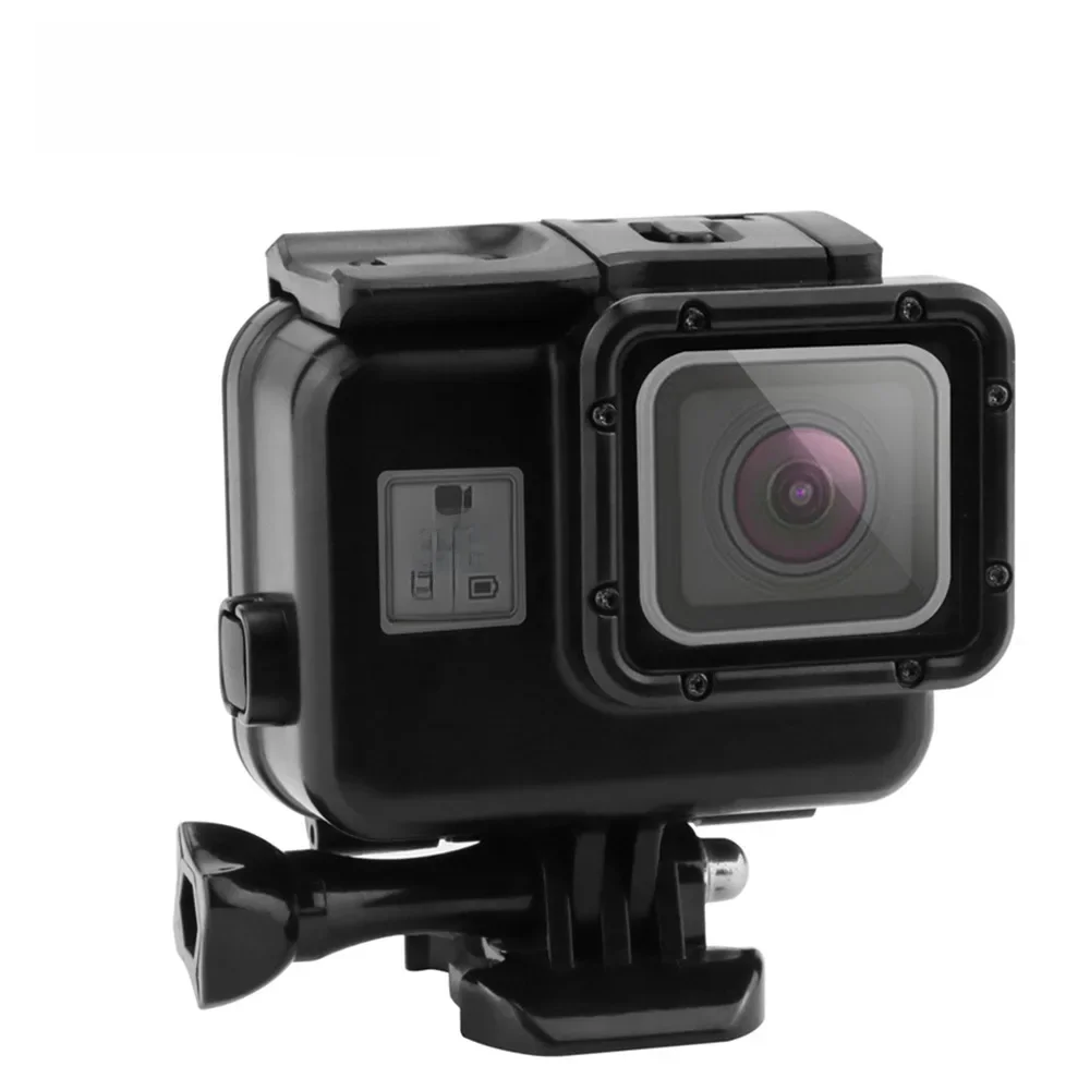 Czarna wodoodporna obudowa z ekranem dotykowym Tylne drzwi do Gopro Hero 7 6 Podwodne pudełko do Go Pro Hero 7 6 5 Akcesoria do kamer — zdjęcie 2