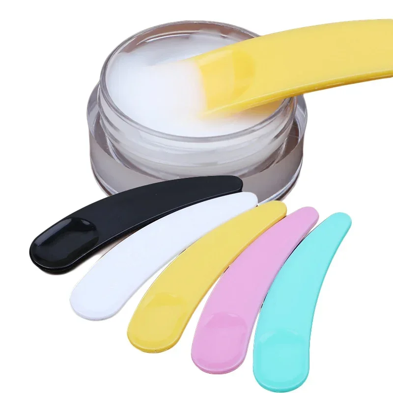 Mini spatule cosmétique pour masque Facial, bâtons de mélange jetables, cuillère incurvée, crème pour les yeux, cuillère de maquillage, outil de beauté, accessoires, 100 pièces