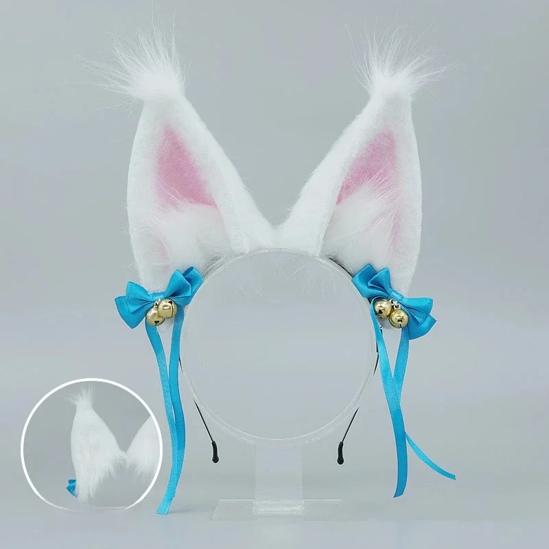 Couvre-chef d'oreille Ahri LOL fait à la main, cosplay Spirit Blossom, bande de sauna de renard à queue, accessoires Cos, chaud