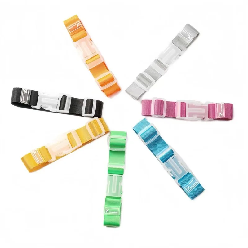 

2 Pack Travel Luggage Hook & Strap Set, Durable Suitcase Fixing Belt, 6 Optional Colors Random Delivery