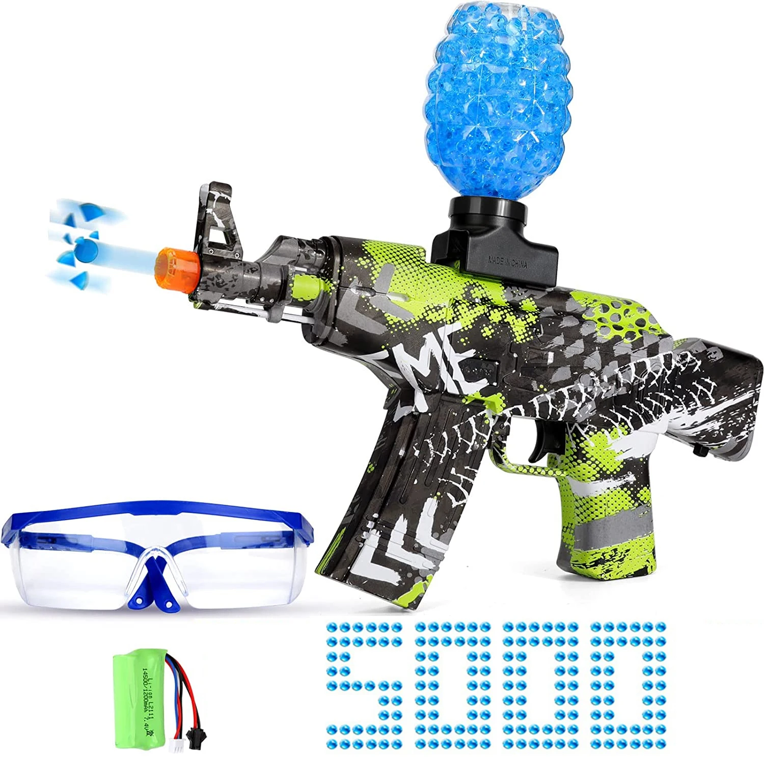 AK47 Electric Gel Ball Toy Gun Toy Gun Burst Water Polo Gun 45000 Gel Ball Gun For Outdoor Team Game Shooting Burst Gel Gun