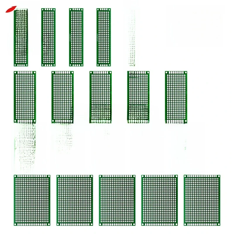 20 sztuk dwustronny zestaw PCB 2X8 3X7 4X6 5X7 5 sztuk każdy mieszany prototyp płytki obwodu Protoboard uniwersalny pasek drukowany — zdjęcie produktu 7