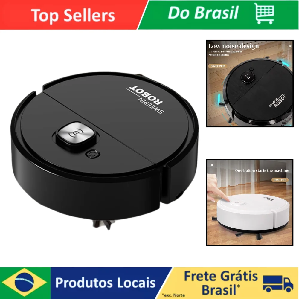 Robô Aspirador Inteligente 3 Em 1 de Varredura Para Casa E Apartamento Varre Silicioso Limpeza Doméstica