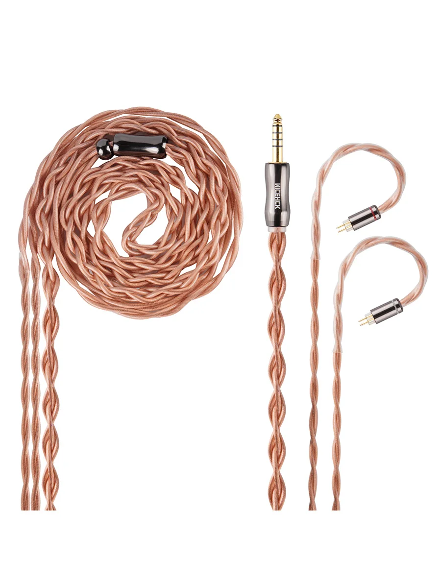 Kabel do słuchawek NICEHCK Fall IEM Upgrade, 18.6 AWG, dwuwarstwowy, koncentryczny, z ultra-czystej miedzi monokrystalicznej, pozłacany OFC, z wtyczką 2-pinową 4.4mm — zdjęcie produktu 7