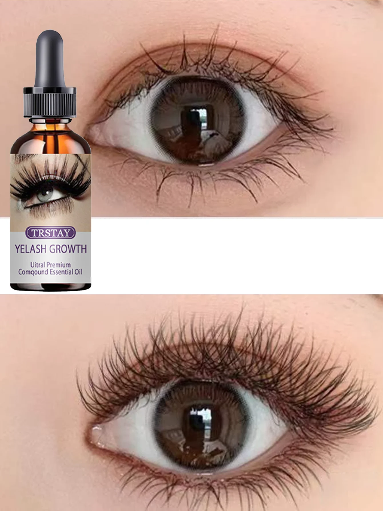 Suero hidratante para el crecimiento de pestañas, fórmula Natural, tratamiento acondicionador nutritivo suave y seguro para pestañas largas, gruesas, sin apelmazamiento