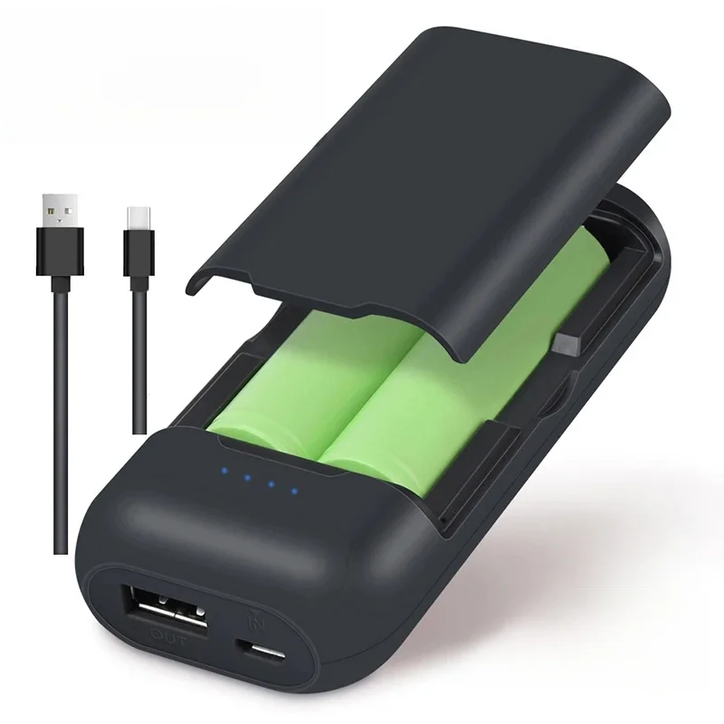Ładowarka akumulatorów 2x 18650 5V 2A USB do szybkiego ładowania Power Bank Case 18650 Pojemnik na akumulatory 18700 217000 — zdjęcie 2