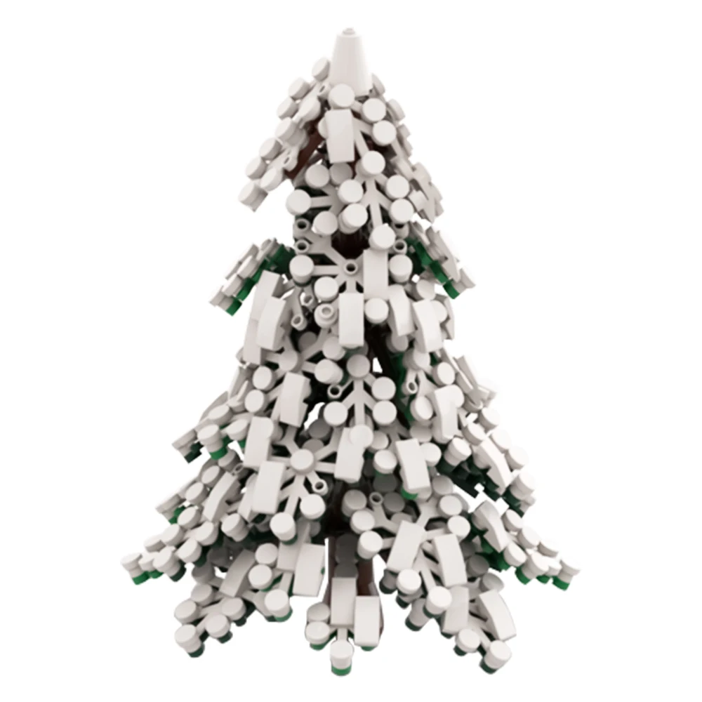 MOC Pine Tree Base Pine Tree Bricks Model Winter Fir Base Winter Fir Building Blocks Toys Set For christmas Gift Juguetes