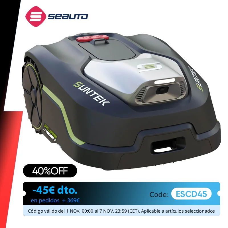 SUNTEK robot lawn mower without boundary wire AI Vision camera, Max 600 m², precise obstacle avoidance, IPX5 water protection,