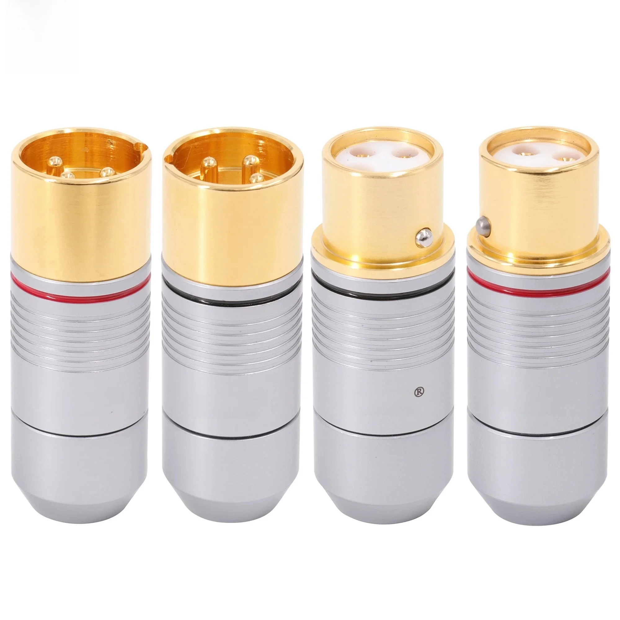 EIZZ High End XLR Male Female Jack Balanced Plug Connector for HiFi Audio Amplifier Headphone DIY