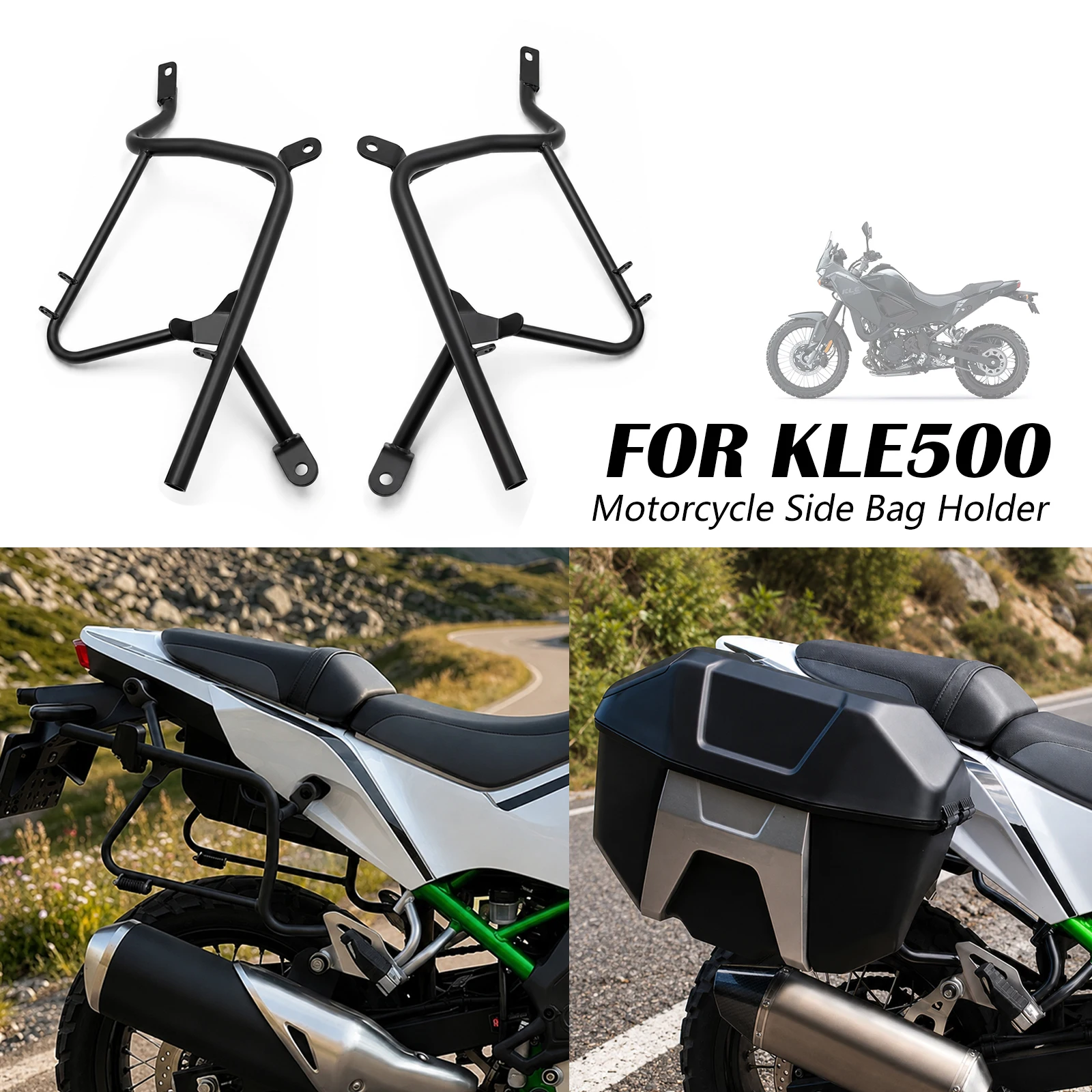 For Kawasaki KLE 500 2026 KLE500 SE ABS 2026 KLE 500SE Motorcycle Pannier Rack Luggage Side Box Bracket Saddlebag Support