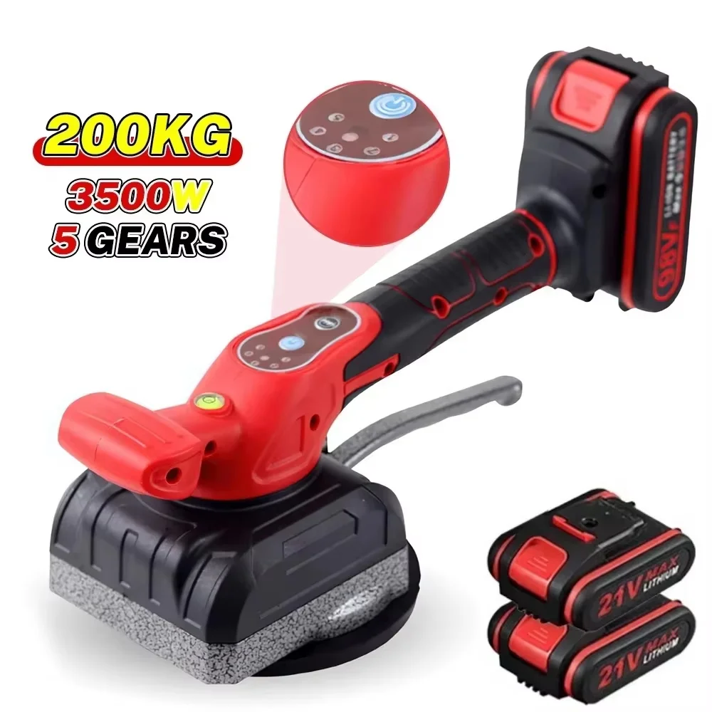 200KG Tiling Tiles Machine Tiles Vibrator Suction Cup 5 Gear Floor Vibrator Leveling Power Tools For Makita 18V/21V Battery