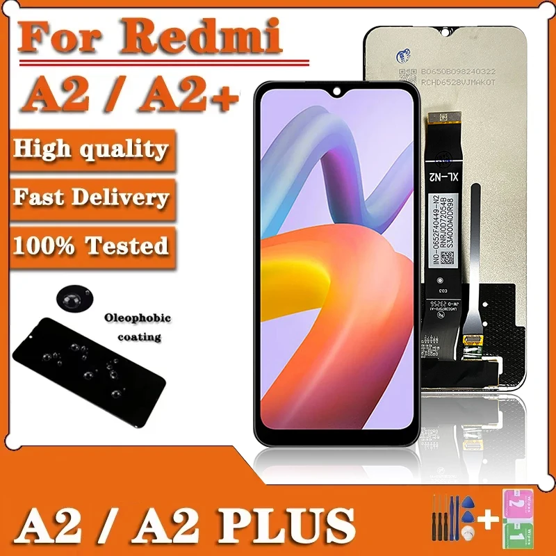 

6.52“ Screen for Xiaomi Redmi A2 A2+ Lcd Display Touch Screen Digitizer Assembly with Frame for RedmiA2 A2Plus Replacement