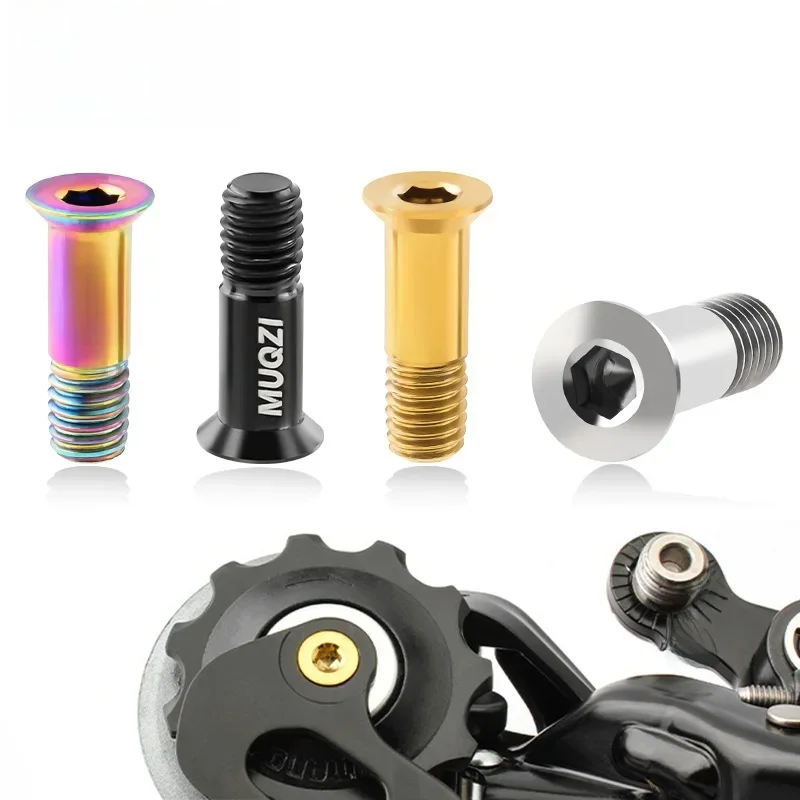 AliExpress MUQZI 2PCS Rear Derailleur Pulley M5 Screws MTB Road Bike Jockey Wheel Titanium Alloy Bolts Bicycle Accessories