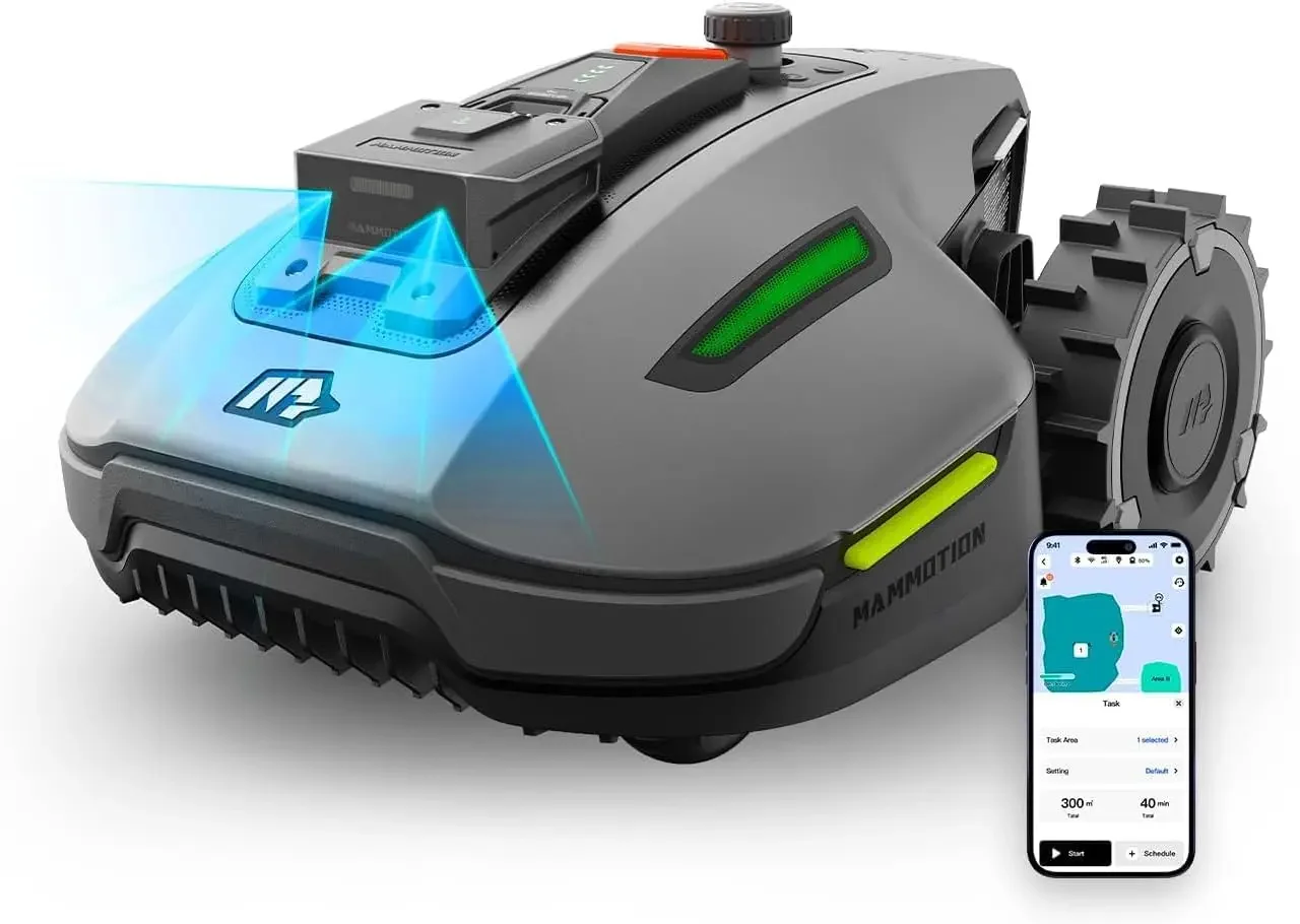 最新モデル ユカ ミニ 700H ロボット芝刈り機、受信範囲0.17エーカー、最大0.27エーカー、ウルトラセンスAIビジョン+ RTK測位
