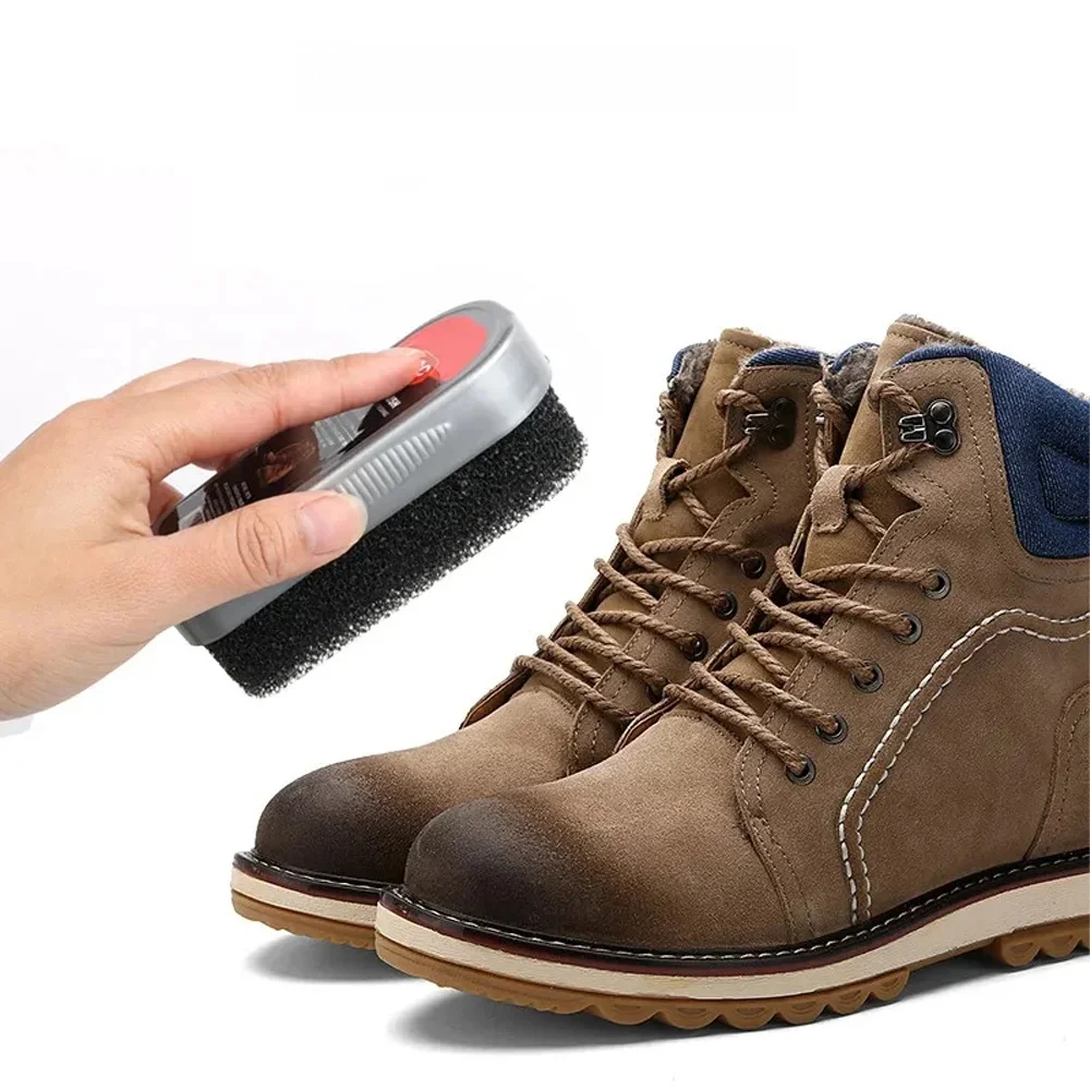 Brosse à chaussures en daim, éponge en plastique, nettoyage de chaussures pour bottes en daim, sacs en velours Nubuck, chaussures en cuir mat, nettoyant d'entretien, baskets, 1 pièce