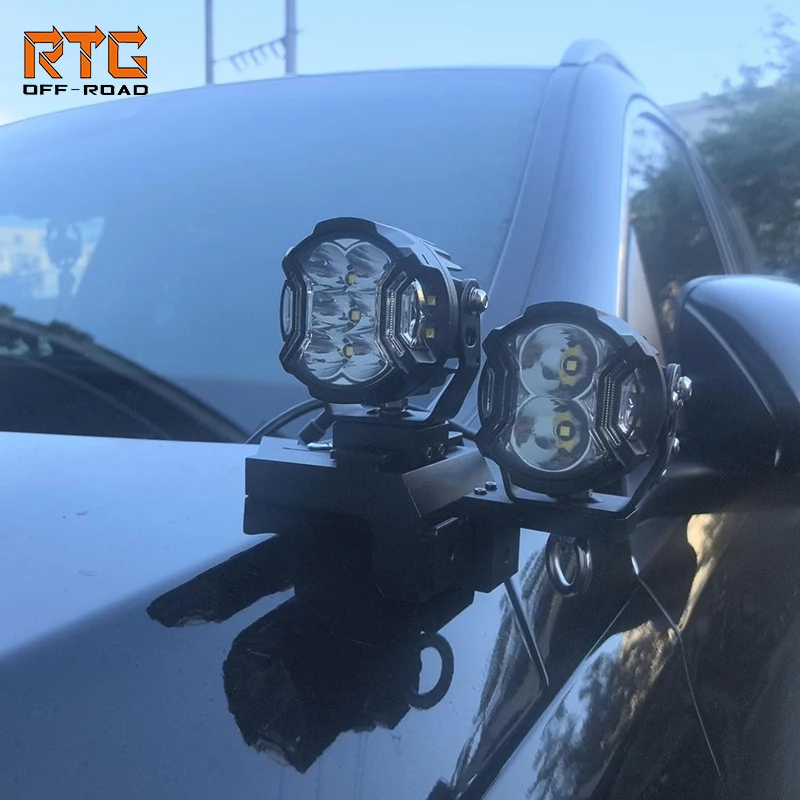 

Кронштейн крепления дополнительных фар RTG для Mercedes-Benz GLE400E 2023-2025, устойчивое основание для фар на капоте