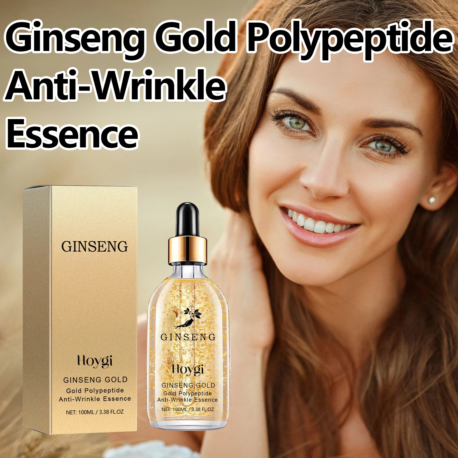 

HOYGI Ginseng Gold Polypeptide Anti-Wrinkle Essence Lightning Deep Hydration Moisturizing Facial Serum for Skin Care