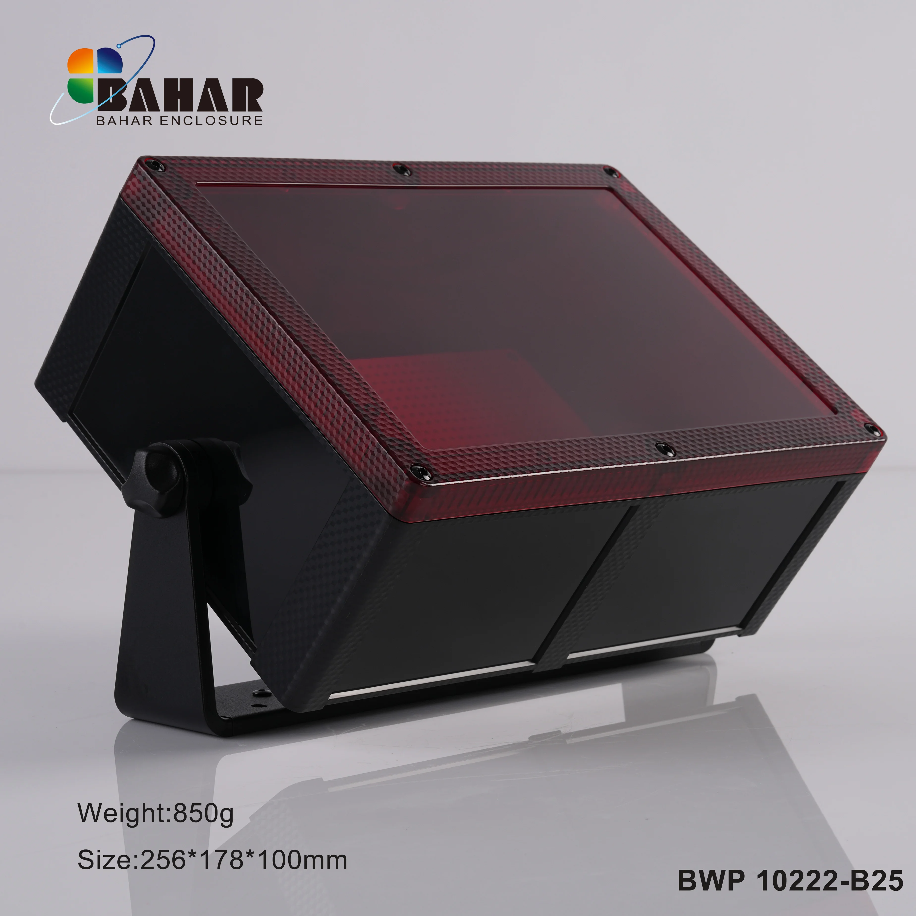 PC Transparent lid Monitor Power Button Distribution Outdoor case Bahar Enclosure IP68 Certified ABS Plastic Box Model BWP 10222