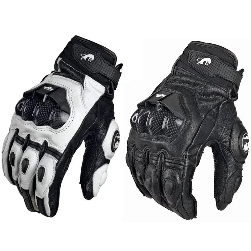AliExpress NONE Motorcycle Gloves Leather Glove Street Moto Motocross Racing Windproof Breathable S-XXL Cycling Equipment Dirt Bike Touch Screen