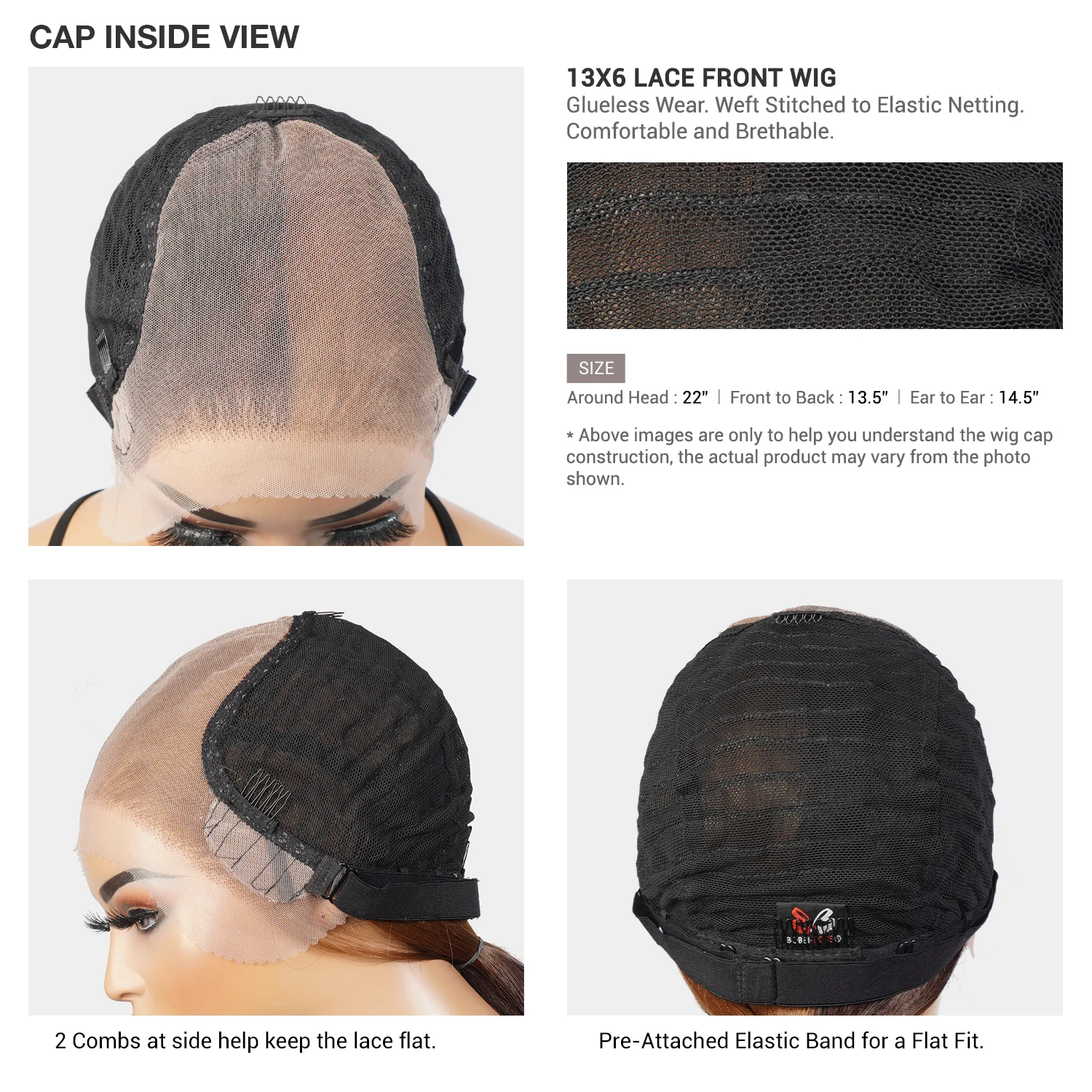 بوبي بوس الاصطناعية HD غير قابلة للاكتشاف الدانتيل شعر مستعار أمامي غلويليس 13X6 MLF860 Delu #3