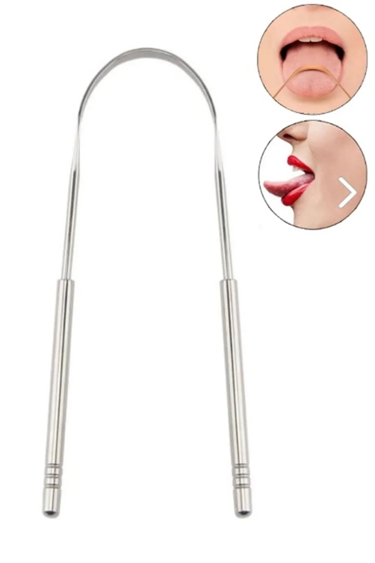 

Tongue Cleaner Silver Oral Care Brush Tongue Plaque Removal Tongue Scraper hygienic useful oral health trend healthy