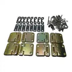 For Land Rover Defender 110 Hinge Set for 4 Doors Hinge Gasket and Stainless Bolt Set 300Tdi 200Tdi 2.5 Td5