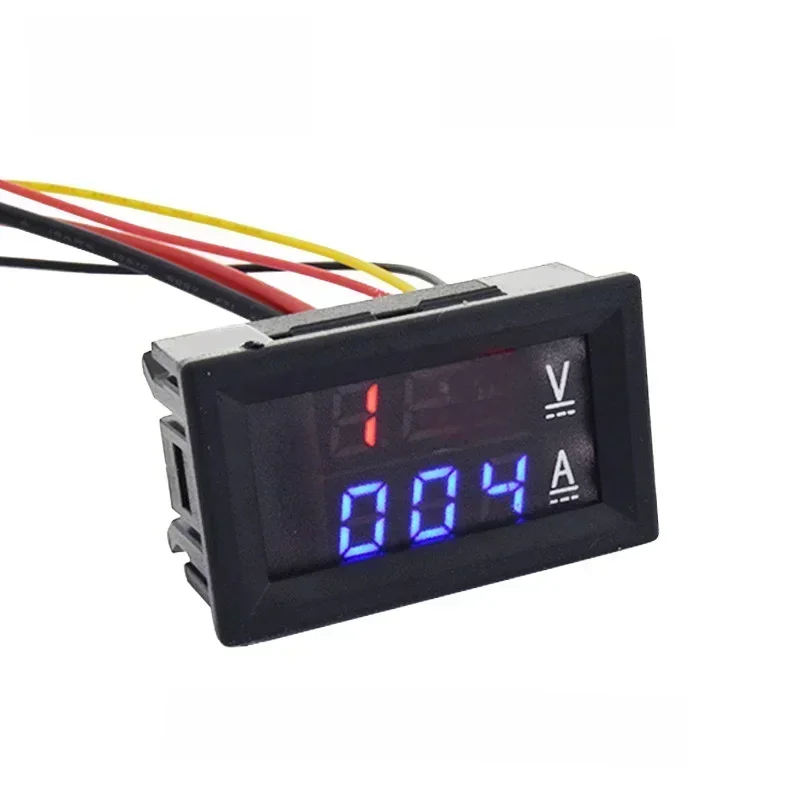 0.56 ''woltomierz cyfrowy amperomierz DC 0-100V AC60-500V 1A 10A 50A 100A czerwony niebieski wyświetlacz LED mierniki napięcia prądu Tester detektor — zdjęcie 2