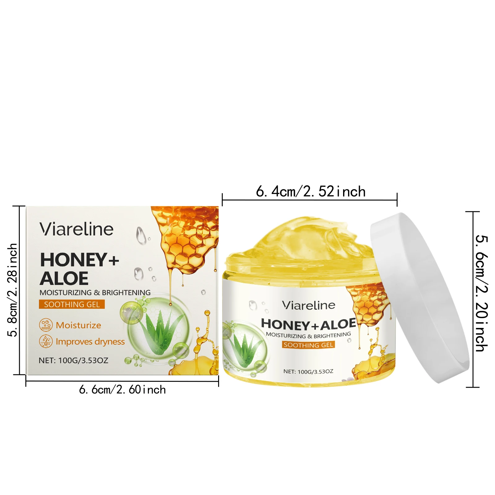 فيارلين عسل الألوة فيرا جل الوجه إصلاح حروق الشمس الجلد ترطيب الإغاثة احمرار تقليل جفاف السيطرة على النفط هلام مهدئ للبشرة