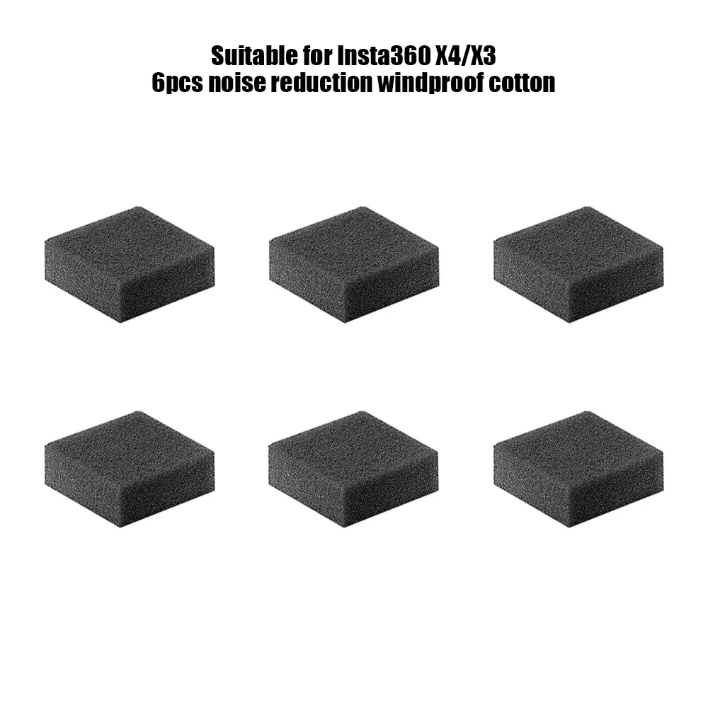 6 stücke Mic Wind Muff Mikrofon Mic Windschutz Für Insta360 X4 Noise Reduction Schwamm Schalldämpfer Windschutzscheibe Für Insta 360X3 x2