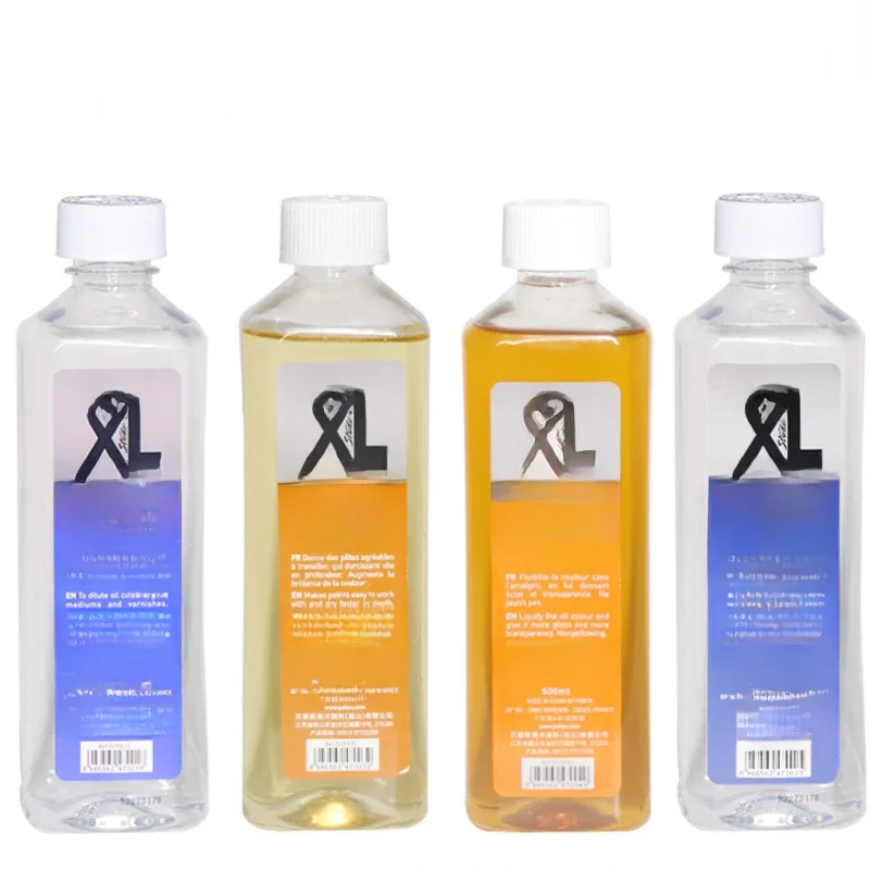 Olej lniany do malowania olejnego, szybkoschnący, rozpuszczalny, bezwonny Pigment, esencja neutralna, 500ml — zdjęcie 2