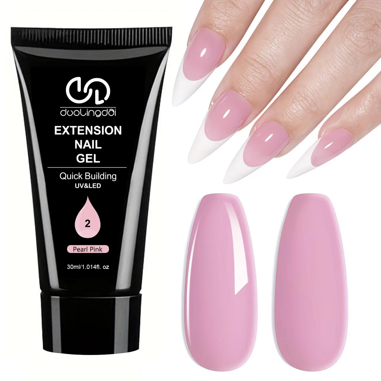 DOULINGDAI 30ml Nagelverlängerungsgel, Poly-Gel für Nagelspitzen und Nagelkunst, Weiß, Transparent, Nude, Perlrosa, Soft Pink für DIY zu Hause. – Detail 10