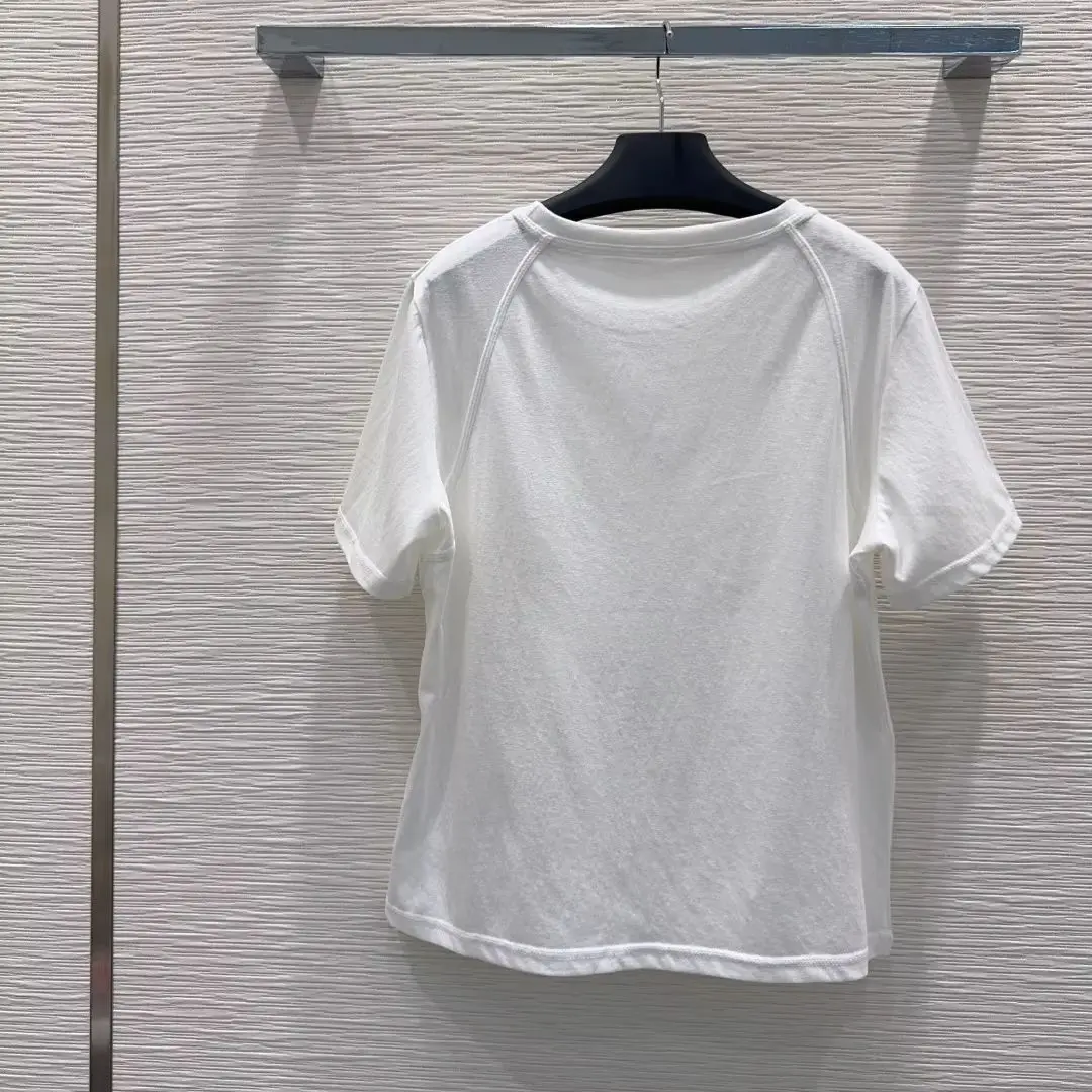 

Woman Clothes Early Spring Wear New T-Shirt Pure Cotton Material Regular Version Texture Comfortable And Versatile
