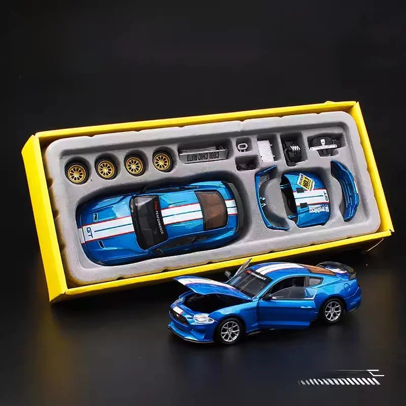 CCA MSZ 1:42 2018 Ford Mustang GT alliage jouet voiture modèle course alliage assemblage série voitures de sport styles de montage
