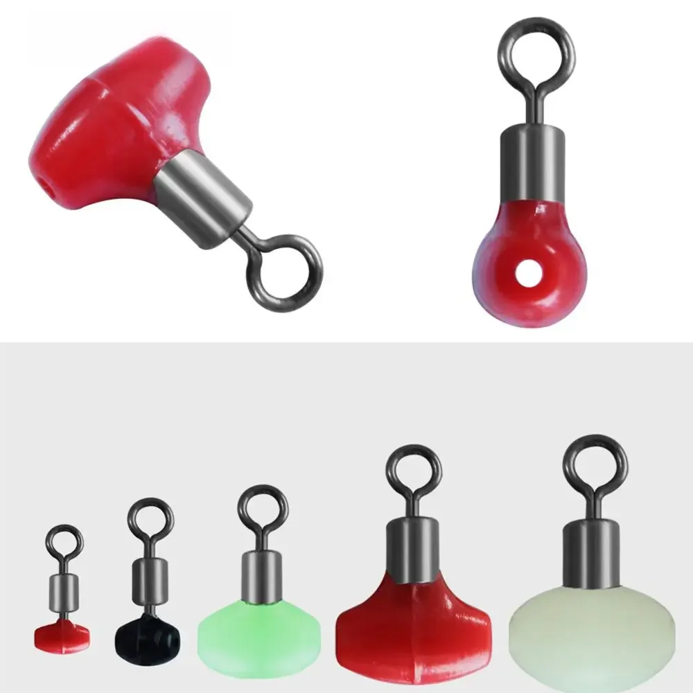 Connecteur de plate-forme coulissante de poulie en forme de T, Ă©merillons et perles croisĂ©es, vert lumineux, matĂ©riel Terminal de pĂȘche en eau salĂ©e, 10 piĂšces/sac