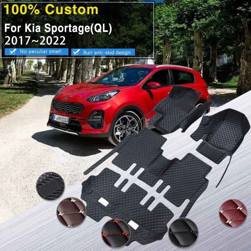 

Car Mats Floor For Kia Sportage QL 2017 2018 2019 2020 2021 2022 7seat Anti-dirt Pad Car Floor Mats Tapete Carro Car Accessories