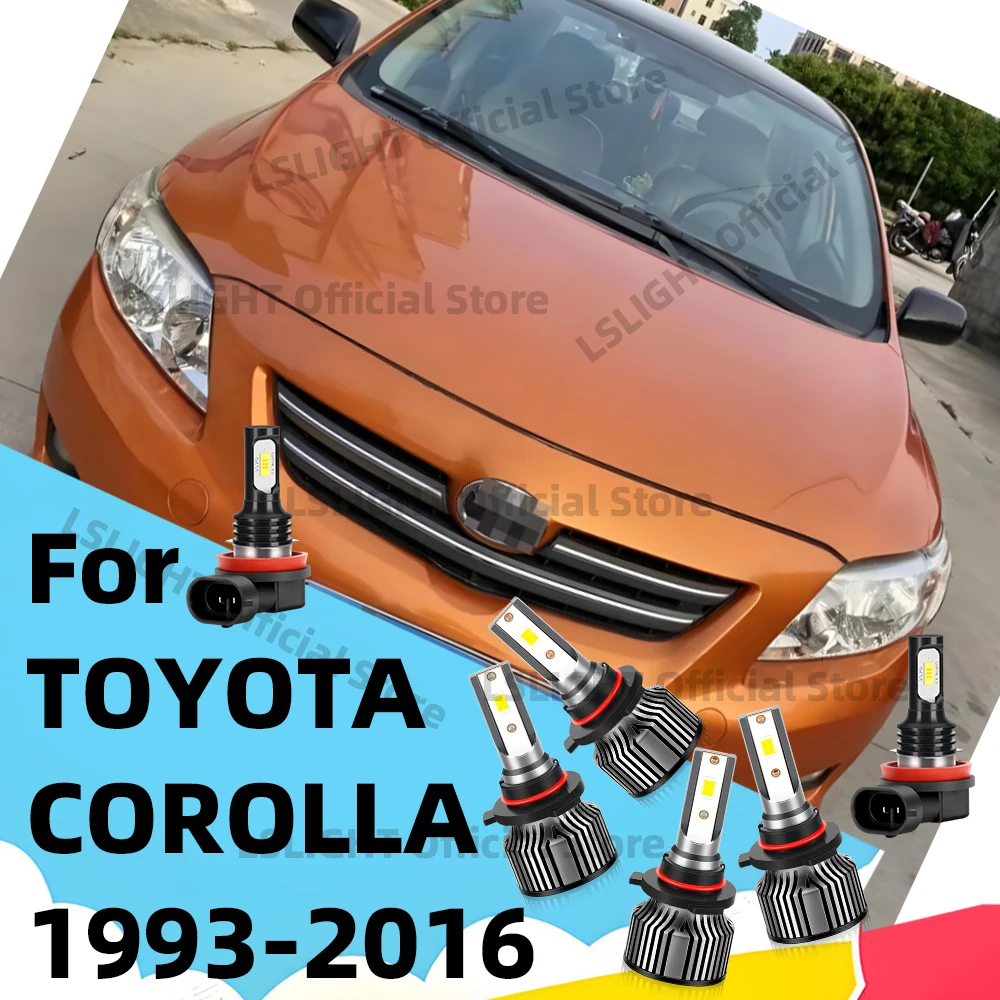 

2/4/6x Two Sided CSP 3570 LED Car Headlight Fog Bulbs 6000K For Toyota Corolla 1993-2000 2001-2004 2005 2006-2009 2010 2011-2016