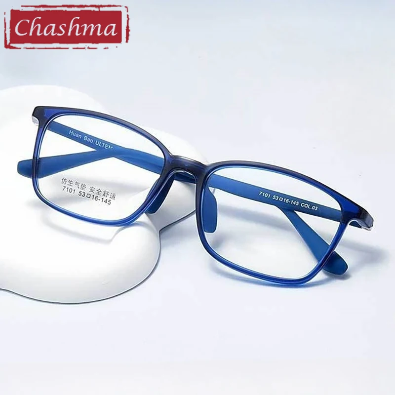 Chashma Student Glasses Teens TR90 Optical Eyeglasses Frames Soft Nose Pads for Women Flexible Spectacles for Men Recipe Eyewear