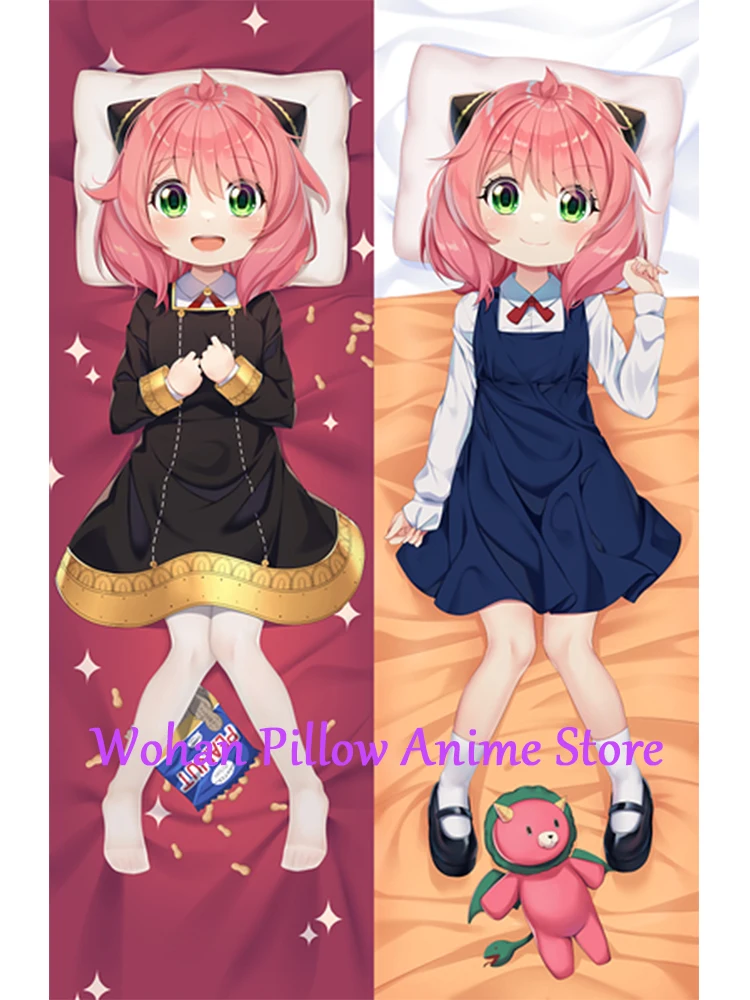 Dakimakura Anime Pillow Cover Anya Double Sided Print Life-size Halloween Christmas Decoration