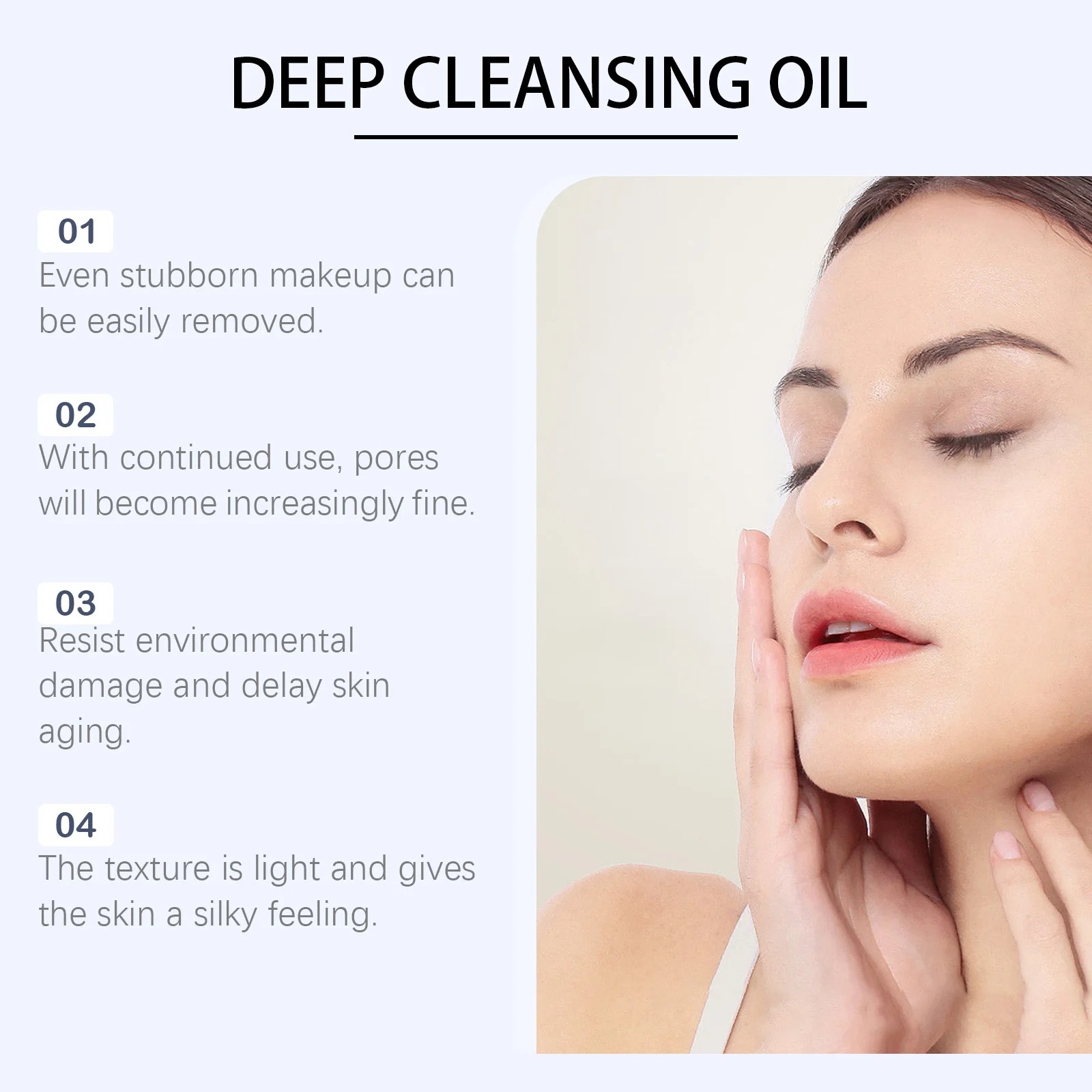 Eelhoe 100ml 메이크업 리무버 오일 얼굴 클렌징 모공 청소 오일 블랙헤드 제거 영양 공급 얼굴 마스카라 아이섀도우 메이크업 클린 오일