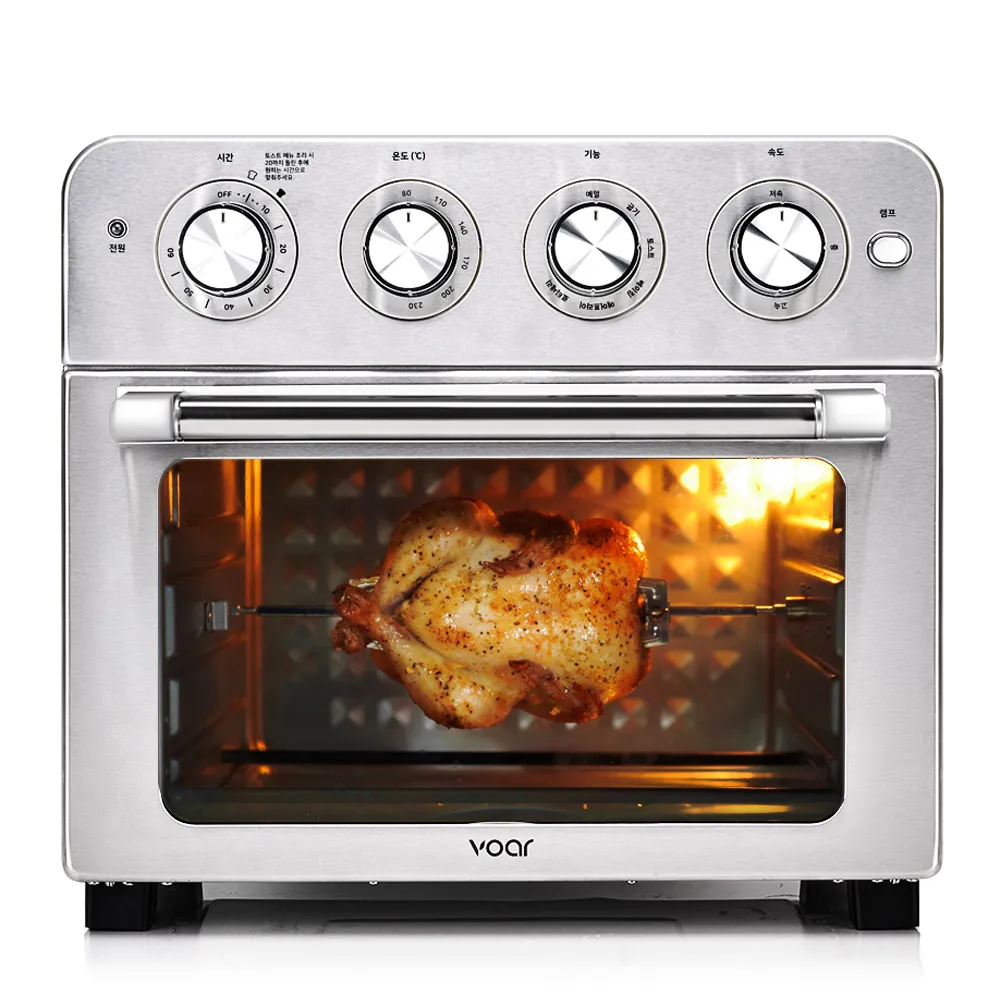 مقلاة هوائية للفرن سعة 23 لتر من الفولاذ المقاوم للصدأ سعة كبيرة مقلاة هوائية منزلية من نوع الفرن #6