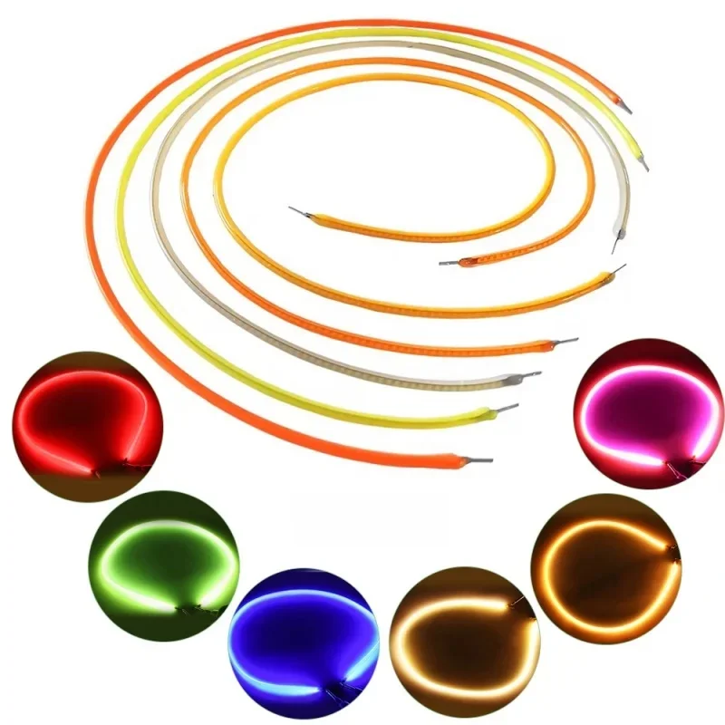 300 mm, 600 mm, 1200 mm langes, flexibles LED-Filament für kreative DIY-Lampenteile, DC 12 V/24 V, Diode, rosa, warmweiß, rot, blau, grün