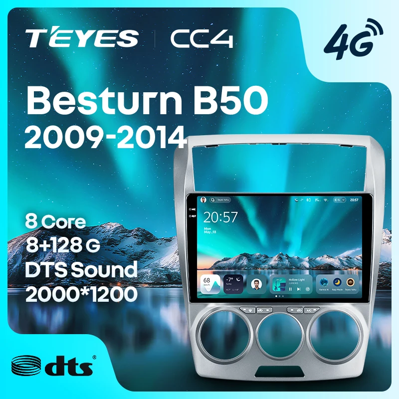 TEYES CC4 For FAW Besturn B50 2009 - 2014 Autoradio Car Multimedia Player Touch Screen Auto audio CarPlay Camera